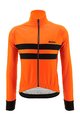 SANTINI Cyklistická zateplená bunda - COLORE HALO - oranžová
