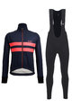 SANTINI Cyklistická zimná bunda a nohavice - COLORE HALO + LAVA - modrá/čierna