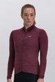 SANTINI Cyklistický dres s dlhým rukávom zimný - PURE LADY - bordová