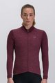 SANTINI Cyklistický dres s dlhým rukávom zimný - PURE LADY - bordová