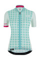 SANTINI Cyklistický dres s krátkym rukávom - SLEEK GRIDO - ružová/zelená