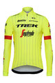 SANTINI Cyklistický dres s dlhým rukávom zimný - TREK SEGAFREDO 2018 - žltá/čierna