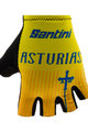 SANTINI Cyklistické rukavice krátkoprsté - LA VUELTA 2019 - žltá/modrá