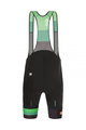 SANTINI Cyklistické nohavice krátke s trakmi - LA VUELTA 2021 - čierna/zelená