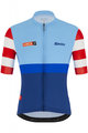 SANTINI Cyklistický dres s krátkym rukávom - LA VUELTA 2021 - modrá