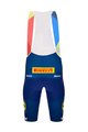 SANTINI Cyklistické nohavice krátke s trakmi - LIDL TREK 2024 TEAM ORIGINAL - červená/modrá