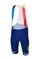 SANTINI Cyklistické nohavice krátke s trakmi - LIDL TREK 2024 TEAM ORIGINAL - červená/modrá