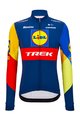 SANTINI Cyklistický dres s dlhým rukávom zimný - LIDL TREK 2024 - žltá/červená/modrá