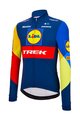 SANTINI Cyklistický dres s dlhým rukávom zimný - LIDL TREK 2024 - žltá/červená/modrá