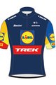 SANTINI Cyklistický dres s krátkym rukávom - LIDL TREK 2024 KIDS - žltá/červená/modrá