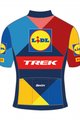 SANTINI Cyklistický dres s krátkym rukávom - LIDL TREK 2024 KIDS - žltá/červená/modrá