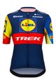 SANTINI Cyklistický dres s krátkym rukávom - LIDL TREK 2024 LADY - žltá/červená/modrá
