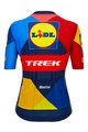 SANTINI Cyklistický dres s krátkym rukávom - LIDL TREK 2024 LADY - modrá/žltá/červená