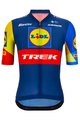 SANTINI Cyklistický dres s krátkym rukávom - LIDL TREK 2024 TEAM ORIGINAL - červená/žltá/modrá