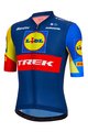 SANTINI Cyklistický dres s krátkym rukávom - LIDL TREK 2024 TEAM ORIGINAL - červená/žltá/modrá