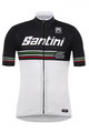 SANTINI Cyklistický dres s krátkym rukávom - BEAT - čierna/biela