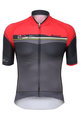 SANTINI Cyklistický dres s krátkym rukávom - SLEEK PLUS - čierna/červená
