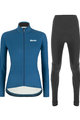SANTINI Cyklistický zimný dres a nohavice - COLORE LADY WINTER - modrá/čierna