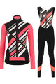 SANTINI Cyklistický zimný dres a nohavice - CORAL R. LADY WINTER - čierna/ružová