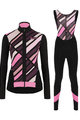 SANTINI Cyklistický zimný dres a nohavice - CORAL R. LADY WINTER - ružová/čierna
