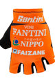 SANTINI Cyklistické rukavice krátkoprsté - NIPPO FANTINI 2019 - oranžová/modrá/biela