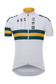 SANTINI Cyklistický dres s krátkym rukávom - AUSTRALIA 2019 - biela/zelená/žltá
