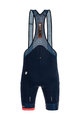 SANTINI Cyklistické nohavice krátke s trakmi - KARMA MILLE - modrá/čierna