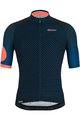 SANTINI Cyklistický dres s krátkym rukávom - KARMA MILLE - modrá/ružová