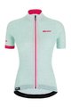 SANTINI Cyklistický dres s krátkym rukávom - GIADA HIP LADY - biela/svetlo modrá/ružová