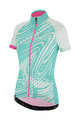 SANTINI Cyklistický dres s krátkym rukávom - GIADA POP LADY - biela/ružová/svetlo modrá