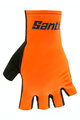 SANTINI Cyklistické rukavice krátkoprsté - ISTINTO - čierna/oranžová