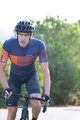 SANTINI Cyklistický dres s krátkym rukávom - TONO FRECCIA - modrá/oranžová