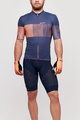 SANTINI Cyklistický dres s krátkym rukávom - TONO FRECCIA - modrá/oranžová