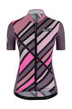 SANTINI Cyklistický krátky dres a krátke nohavice - SLEEK RAGGIO LADY - ružová/čierna/fialová