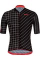 SANTINI Cyklistický dres s krátkym rukávom - SLEEK DINAMO - čierna/červená