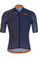 SANTINI Cyklistický dres s krátkym rukávom - SLEEK DINAMO - oranžová/modrá