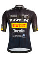 SANTINI Cyklistický dres s krátkym rukávom - TREK PIRELLI 2021 - čierna/biela/žltá