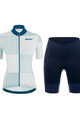 SANTINI Cyklistický krátky dres a krátke nohavice - TONO SFERA LADY - biela/modrá