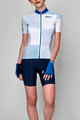 SANTINI Cyklistický krátky dres a krátke nohavice - TONO SFERA LADY - biela/modrá