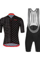 SANTINI Cyklistický krátky dres a krátke nohavice - SLEEK DINAMO - biela/čierna