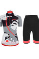 SANTINI Cyklistický krátky dres a krátke nohavice - GIADA MAUI LADY - čierna/biela/šedá