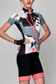 SANTINI Cyklistický dres s krátkym rukávom - GIADA MAUI LADY - čierna/šedá/biela