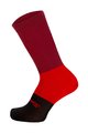SANTINI Cyklistické ponožky klasické - BENGAL - čierna/červená