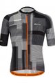 SANTINI Cyklistický krátky dres a krátke nohavice - KARMA KINETIC - čierna/biela/oranžová