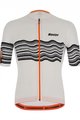 SANTINI Cyklistický krátky dres a krátke nohavice - TONO PROFILO - oranžová/čierna/biela