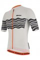 SANTINI Cyklistický dres s krátkym rukávom - TONO PROFILO - biela/čierna/oranžová