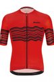 SANTINI Cyklistický dres s krátkym rukávom - TONO PROFILO - čierna/červená