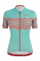 SANTINI Cyklistický dres s krátkym rukávom - TONO PROFILO LADY - oranžová/modrá