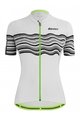 SANTINI Cyklistický dres s krátkym rukávom - TONO PROFILO LADY - biela/čierna