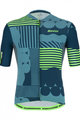 SANTINI Cyklistický dres s krátkym rukávom - DELTA OPTIC - zelená/modrá
